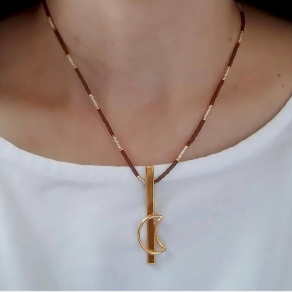 Handmade Miyuki Necklace Set 24k Gold Plated